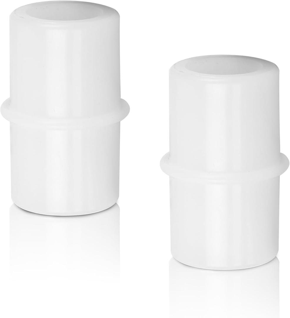 CPAP Hose Connector, 15mm ID x 22mm OD CPAP Hose Coupler for Connecting Standard 22mm Tubing, CPAP Hose Fittings (2 Pack)