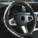 Bling Steering Wheel Cover14.5-15 Inch Car Steering Wheel Cover with Diamond Crystal RhinestoneDelicate and Anti-Slip Sparkly Car Wheel Protector for Women GirlBlack