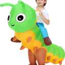 Inflatable Costume for kids,Inflatable Caterpillar Riding Costume,Halloween Blow up Costume for Girls Boys Cosplay Parties
