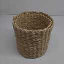 Set of 2 Planted Basket, Storage Basket, Plant Container, Hand Woven, Beige, Indoor/Outdoor