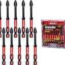 Geinxurn Impact Tough 3 in. #2 Phillips Screwdriver Bits Set,10 Pack Magnetic D2 Steel Long Cross PH2 Power Driver Bits with Storage M-Box