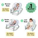 Ingenuity Keep Cozy 3-in-1 Grow with Me Vibrating Baby Bouncer Seat & Infant to Toddler Rocker, Vibrations & -Toy Bar, 0-30 Months Up to 40 lbs (Spruce)