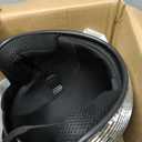Disco Helmet with Retractable Visor Glitter Mirror Glass Punk Costume Hat for Bar DJ Club Party, One Size