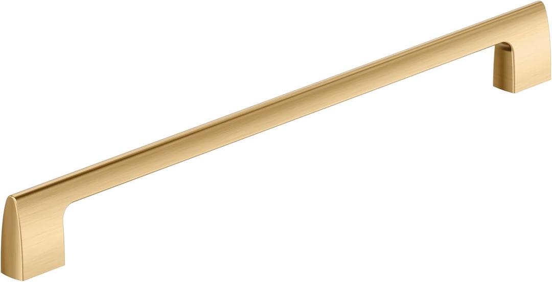 Amerock Riva 12-5/8 inch (320mm) Center-to-Center Champagne Bronze Cabinet Pull, BP55492CZ