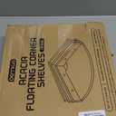 Demigo Corner Shelf Wall Mount Set of 3, Solid Acacia Wood Round Floating Corner Shelves for Storage and Display, Hanging Wood Shelves for Bedroom, Kitchen, Living Room, Bathroom (Brown)