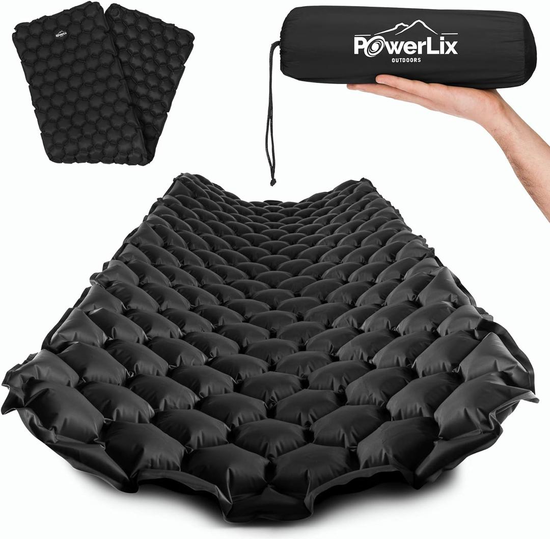 POWERLIX Ultralight Sleeping Pad for Camping with Inflating Bag Compact Lightweight Camping Mat, Outdoor Backpacking Hiking Traveling Airpad Air Mattress Sleeping Mat