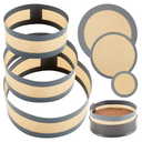 Honeydak 3 Set Silicone Baking Mat for 4, 7, 9 Inch Springform Pan Protector Prevent Cake from Sticking to Bottom and Side Easy Clean Nonstick Silicone Liners for Baking Cheesecake Pan(Gray)