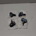 1.6 Inch Blue Polyurethane Caster Wheels, Metric M8-1.25 Threaded Stem (Screw Diameter 8mm, Length:15mm), Heavy Duty Casters Set of 4 with Locking Brakes, 450 lb Capacity for Furniture, Carts