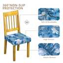 Chair Seat Covers Dining Room Set of 6,Soft Printed Patterned Stretch