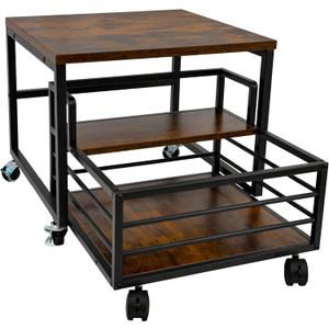 Mini Fridge Stand with Storage Moblie Fridge Table with Drawer Basket for Kitchen Dorm Used for Compact Beverage Refrigerators Upright Freezers