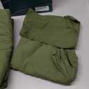 LBRO2M 100% Pure Linen Sheet Set Deep Pocket Up to 16" Bed Sheets Sets, Natural Flax Beddings Soft, Breathable, Comfortable for All Seasons 4 Pcs Sheet Set King Size, Olive Green