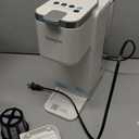 Single Serve Coffee Maker, Iced and Hot Coffee Machine for K Cup & Grounds, Compact Design, 40oz Removable Water Reservoir, 6 to 24 Oz Brew Sizes, Fits 7.3" Travel Mug, Beige