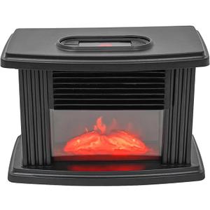 Portable Adjustable Freestanding Electric Fireplace Timer&Overheating Protection 1000W 110-220V ABS Material for Living Rooms, Bedrooms, Basements. ETC(Black)