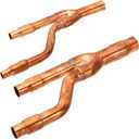 PATIKIL 22T Refrigeration Y Branch Set, Copper Y Joint Fits for Central Air Conditioning System
