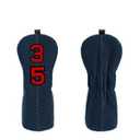 Craftsman Golf Custom Hook-and-Loop Blue Golf Club 3 5 Fairway Wood Headcover Easy to Attach Patch