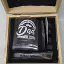 Dad Whiskey Glasses 12 oz, Rock Glasses Dads Birthday Gifts Ideas, Cool Gag Gifts for Dads Who Wants Nothing, Unique New Dad Gift from Daughter, Kids on Fathers Day