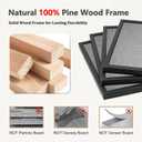 Cork Board, 46x30 Inch Wood Framed Bulletin Board with Gray Fabric