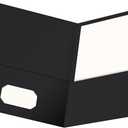 Oxford Twin-Pocket Folders, Textured Paper, Letter Size, Black, Holds 100 Sheets, Box of 25 (57506EE), 8-1/2 x 11