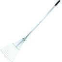 Expanding Lawn Rake Soil Leaves Leaf Raker 15 Teeth 190-570mm Span