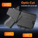 IWB Kydex Light Holster Compatible with Glock 43X MOS w/Streamlight TLR-6, Friction Retention Level I Holder, Optic Cut Belt Carry, Black