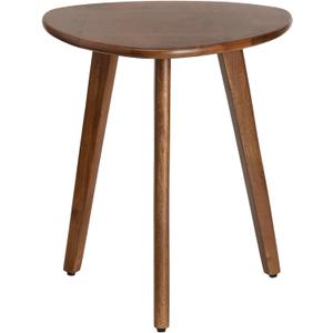 MH London Tri Pin Side Table I Handmade Natural Mango Wood, Naturally Moisture Resistant, Maintenance Free I 16" x 16" x 18" I Wandsworth, Walnut