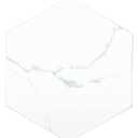 BaseCore HEX Hexagon Vinyl Flooring White Marble 5.75" DIY Self Adhesive Textured Modern Floor Tile Peel & Stick Tile (36pcs/21.5sqft per case)