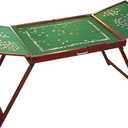 Bits and Pieces Fold-and-go Wooden Jigsaw Puzzle Table with Legs Folding Puzzle Board 1500 Pieces, Non-Slip Top, Carry Handle, 2 Felt Sorting Areas 66" x 25" Work Surface