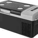 12 Volt Refrigerator Portable Fridge - 16Quart(15L) Electric Cooler Compressor fridge -4~68, 12/24V DC & 110-240V AC Car Refrigerator for Camping, RV, Fashing, Travel, Home (16QT)