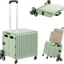 TODAYGO Utility Cart Foldable 65L Capacity: Heavy-Duty Teacher Organization for Classroom & Supplies