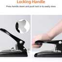 Amazon Basics Semi-Adjustable 3-Hole Punch, 30 Sheet Capacity, Black