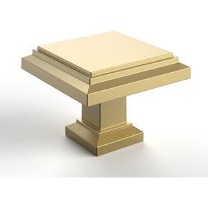 Amerdeco 10 Pack 1.3 Inch(32MM) Gold Kitchen Cabinet Knobs Brushed Gold Drawer Knobsfor Dresser Drawers, Knobs and Pulls for Bathroom Cabinets ZH0001