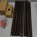 2 Pack Curtain Rod 32 to 58 Inches (2.6 to 4.8 ft), USFOOK 7/8 Inch Telescoping Splicing Curtain Rods for Windows 20 to 53 Inch, Bronze Drapery Rod with Leaf Finials