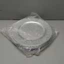 Tanlade 12 Pcs 13 Inch Charger Plates Bulk Round Wedding Chargers Plastic Dinner Plates for Table Setting Wedding Party Decoration (Silver White) (Plain Style)