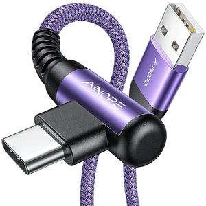 AINOPE USB C Charger Cable, 3.1A Type C Charger Cable Fast Charging, [2 Pack, 10FT] Right Angle USB c Fast Charger Cable Compatible with Samsung Charger Type c, Huawei, Google Pixel, Sony Xperia, LG