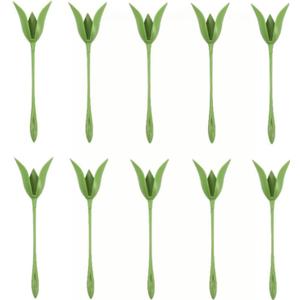 Set Of Rose Napkin Holders, Origami Flower Tools, Made Of ABS, Green, Suitable For Romantic Wedding Table Settings And Party Decorations (10PCS)