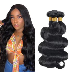 Body Wave Bundles Human Hair #1B Human Hair Bundles Body Wave Natural Black Bundle Unprocessd Remy Color #1B Bundle 18 20 22 Inch
