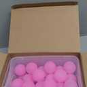 Relaxdays Ping Pong Balls, 100x Pieces, Table Tennis, Plastic, Plain, Beer Game, Drink, Large Set, Party, 40mm Ø, Pink, 100%, 4 x 4 x 4 cm