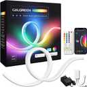 16.4ft WiFi RGB Rope Lights with Music Sync, Waterproof Flexible Dimmable Smart LED Strip Lights for Bedroom with Remote and Adapter, Compatible with Alexa, Indoor Outdoor Decor
