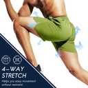 Haimont 5 Inch Mens Dry Fit Running Athletic Shorts with Pockets, Water Resistant Lightweight Quick Dry Gym Workout Shorts, XS