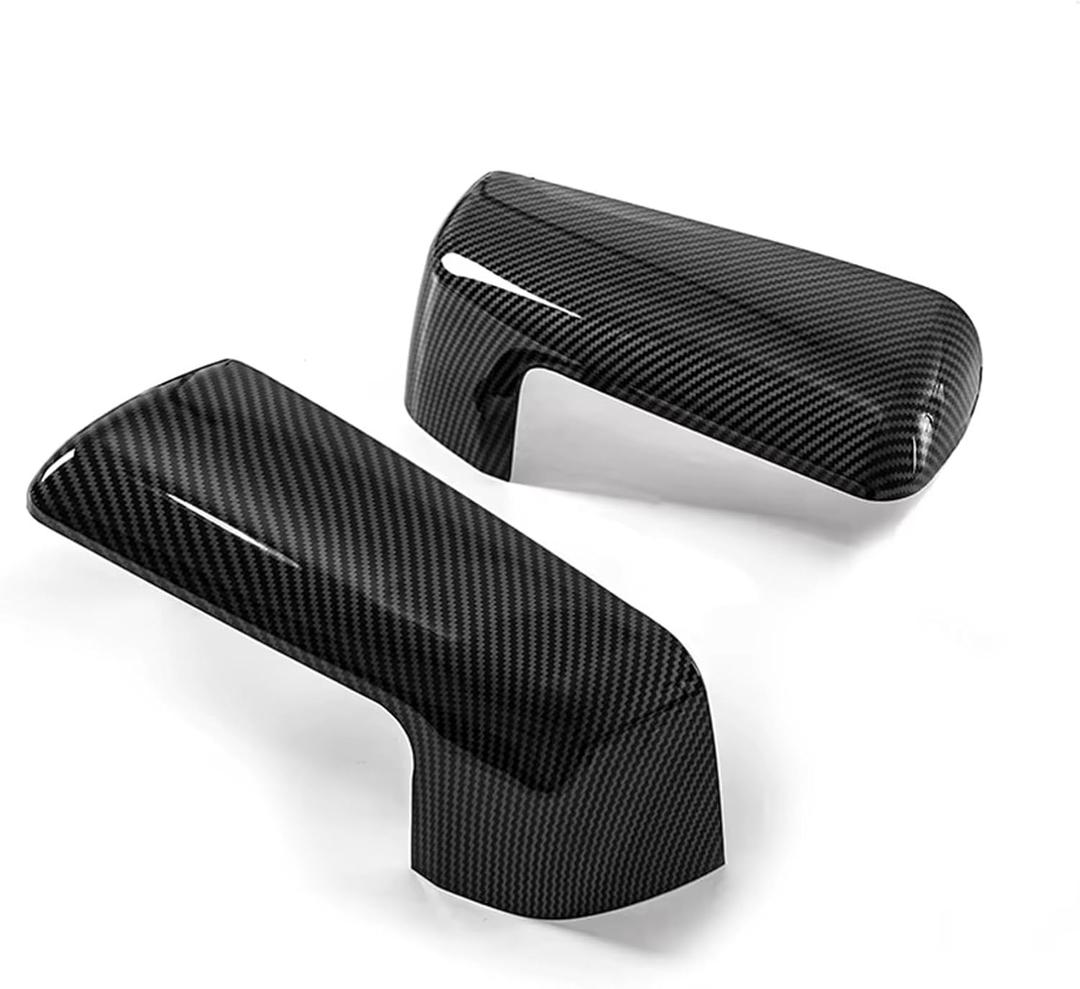 Compatible with Chevrolet for Silverado 2019-2023 Car Rearview Mirror Cover Car Mirror Covers Caps Door Mirror Covers Caps Rear View Cap Car Wing Mirror Covers Caps(Black)