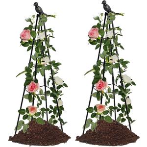 Garden Trellis, 47" Plant Trellis Support Plant Stand for Climbing Plants Outdoor and Indoor Trellis, Potted Plants Flowers Vegetables and Vines, Tomato Cage Tower - 2 Pack