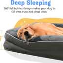 Washable Orthopedic Large Dog Bed - Dog Beds Large Sized Dogs with Removable Cover Waterproof Pet Bed with Bolster for Extra Large Pet