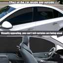 XCBYT Car Window Shades - 4 Pcs Car Privacy Curtains - 100% Block Light Car Window Covers - Magnetic Side Window Sun Shade Keeps Cooler for Breastfeeding, Taking a nap, Changing Clothes, Camping