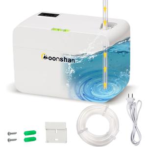 Mini Condensate Pump for HVAC 100-240V Automatic Condensation Drain Removal Silent Condensate Pump with 16 FT Tube Wall Mounted for Air Conditioner, Furnace, Dehumidifier, Ice Maker