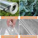 9.8 * 16.4 FT Thickened Chicken Coop Cover for Winter, Waterproof & Anti-Tear Chicken Coop Insulation with Rope, Chicken Run Sidewalls, Windproof Clear Chicken Coop Tarp for Chicken Run