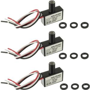 105V-130V AC Photocell Light Sensor Light Control Sensor Photoelectric Switch Dusk to Dawn Sensor with Automatic Illumination Detection Circuit for Outdoor Lighting Photoelectric Switch, 3 Pack
