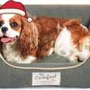 FluffyDream Small Dog Bed, Super Soft Pet Bed Furniture, Suitable for Dogs Up to 30lbs, 24'' x 20'', Sage