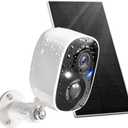 GMK Solar Security Camera Wireless Outdoor, with Solar Panel 2K Color Night Vision Motion Detection 2-Way Talk Battery Powered 3MP WiFi Home Indoor Camera IP65 Weatherproof Cloud/SD Storage