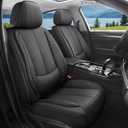 Bling Car Seat Covers Full Set, Luxury Faux Leather Car Seat Covers Waterproof Non-Slip Seat Protector Universal Fit for Most Cars SUVs Trucks Pick-ups,Car Accessories Interior for Women(Black)