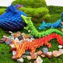 2 x ZHEBAG 3D Printed Dragon Egg, 3D Printed Articulated Dragon Eggs with Dragon Inside, Crystal Dragon Fidget Toy, Adults Fidget Toys, Mystery Dragon Egg for Autism and ADHDLaser Red (Medium)